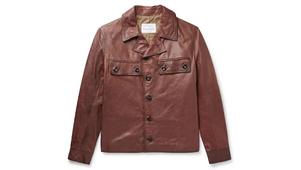 Kingsman Burnished-Leather Jacket