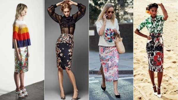 Floral Pencil Skirt