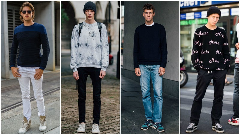 Men’s Guide To Rocking Athleisure Trend - Crew Neck Jumpers & Sweaters