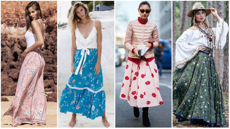 Floral Maxi Skirt Outfits