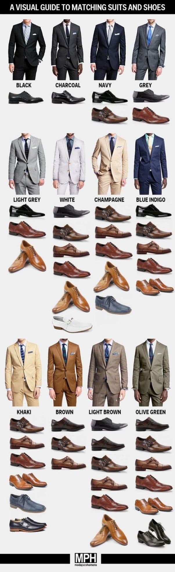 Matching Suits And Dress Shoe Colors