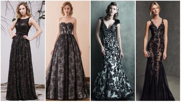 Black Lace Wedding Dresses