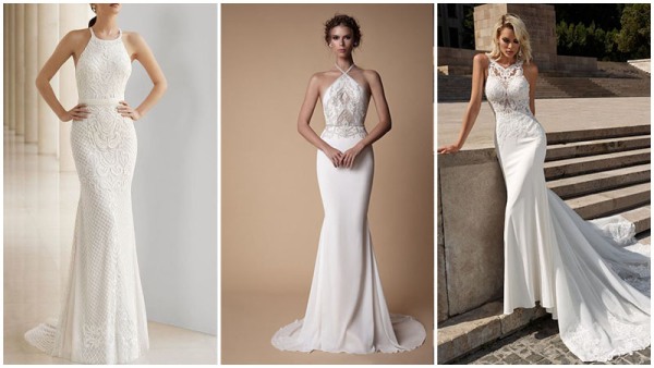 Halter Mermaid Wedding Dresses