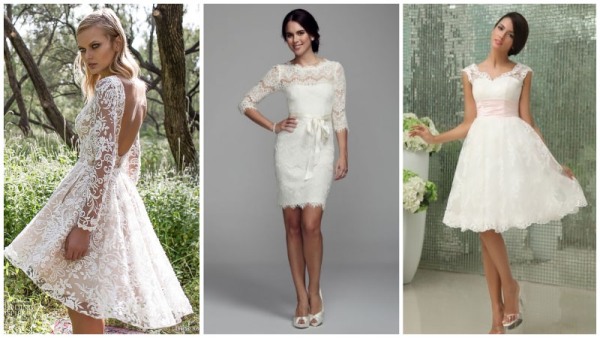 Short Lace Wedding Dresses