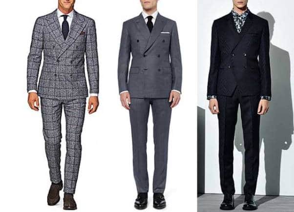 Three Styles of Double Breasted Suit