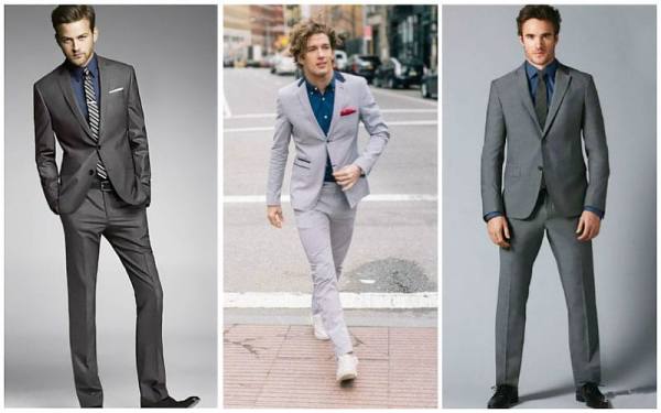 Grey Suit with Navy Shirt