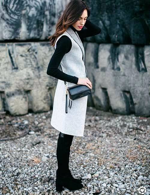 Black T-Shirt Dress With A Kimono Or Jacket