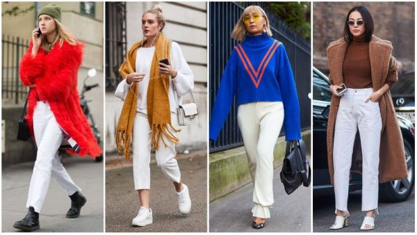 Winter White Pants Outfits