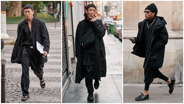 All-Black Outfits Coat Men