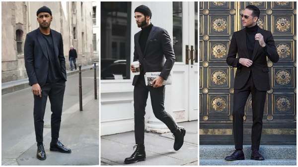 All-Black Outfits Suit Men