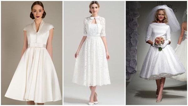 1950s Tea Length Wedding Dresses