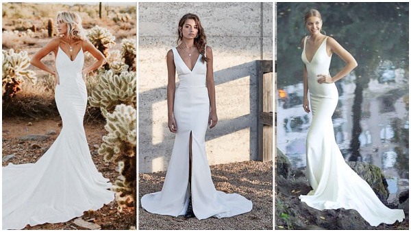 Simple Mermaid Style Wedding Dresses