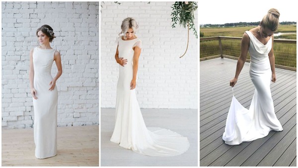 Simple Sheath Style Wedding Dresses