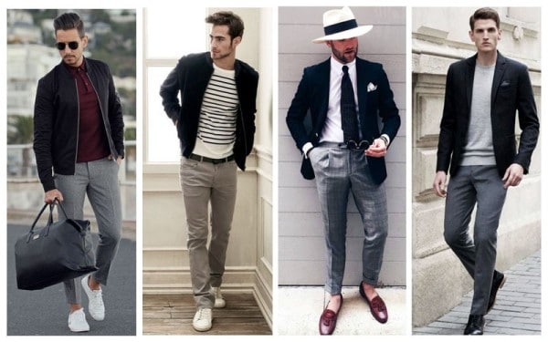 Black Blazer + Grey Trousers