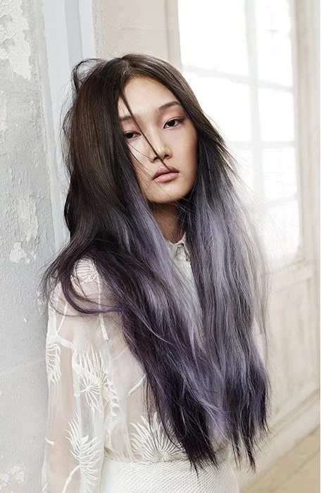 Ash Purple Balayage Hair Color Ideas