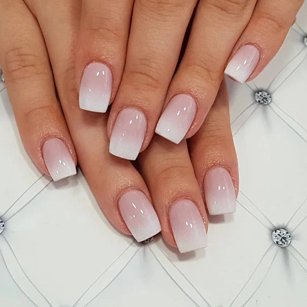 Faded French Tip Square Nail Designs