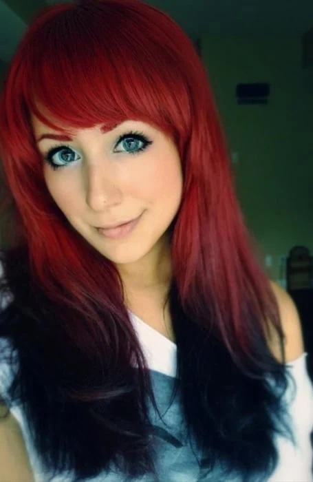 Reverse Ombre Red Hair