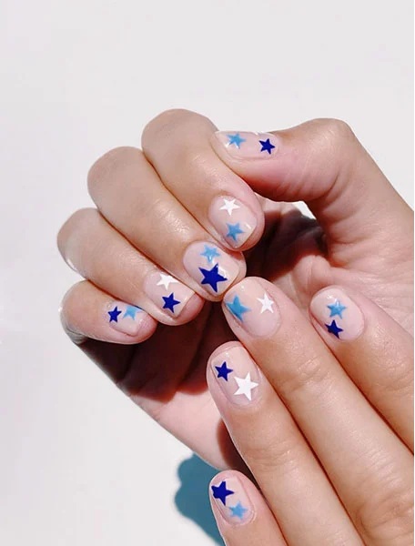 + Blue and White Stars