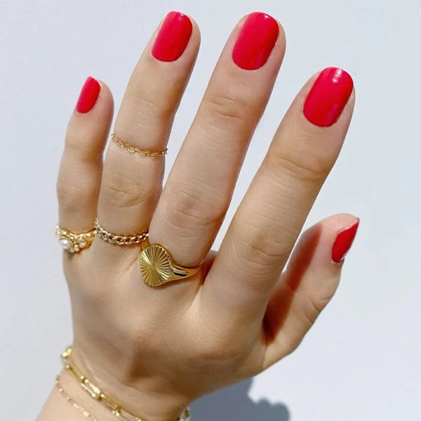 Coral Red Summer Nail Colors 