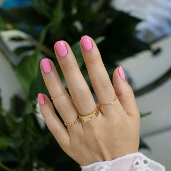 Candy Pink Summer Nail Colors 