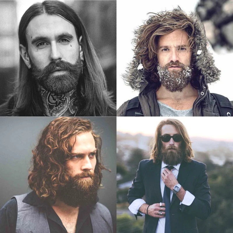 Long Hair with Beard