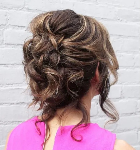 Messy Updo for Layered Hair