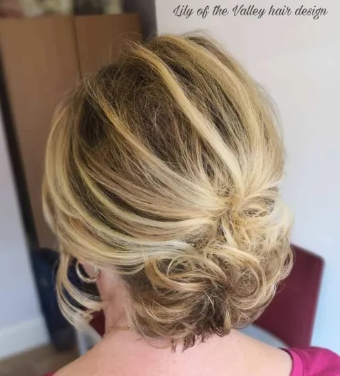 Feathered Chignon for Shorter Hair