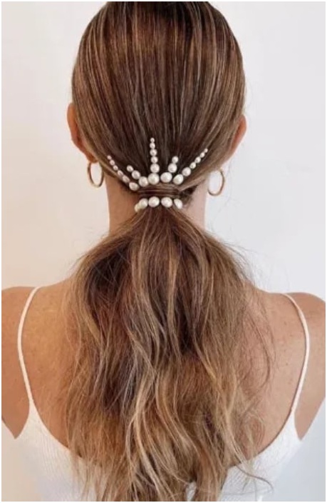 Ponytail with Interesting Accessories