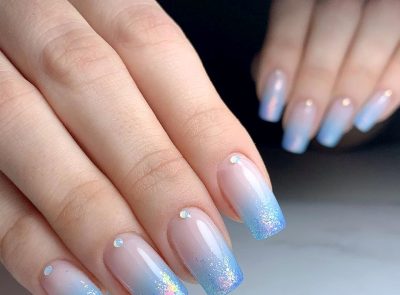 Adding a touch of sparkle to your ombre design