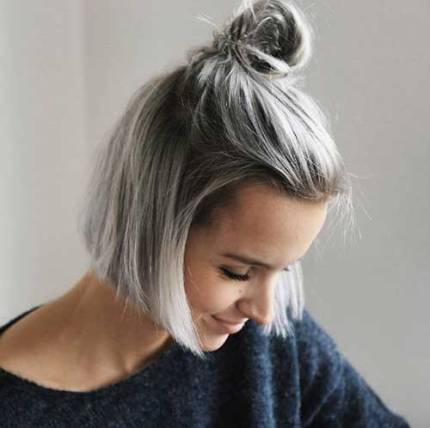 Half-Up Top Knot for short hair