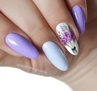 Lavender Fields nails designs