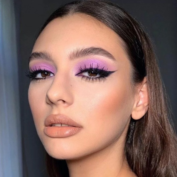 Purple Eyeshadow Makeup for Daytime Looks