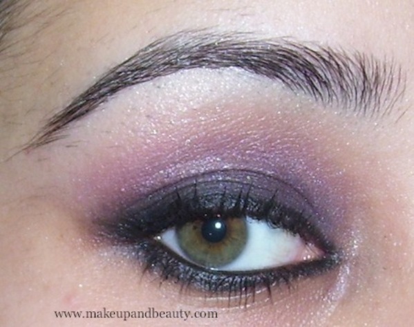 Purple Makeup for Evening purple smokey eye