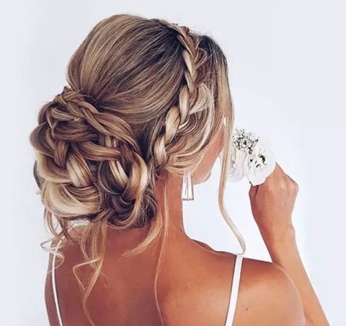 braided crown updo Hairstyles for Long Hair