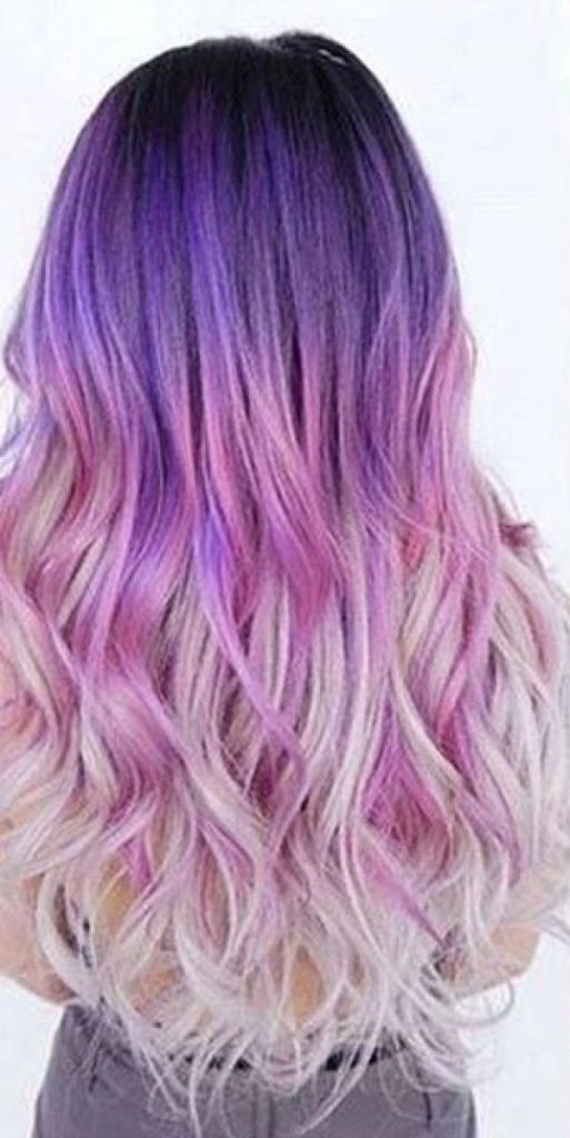 lavender ombre hairstyle