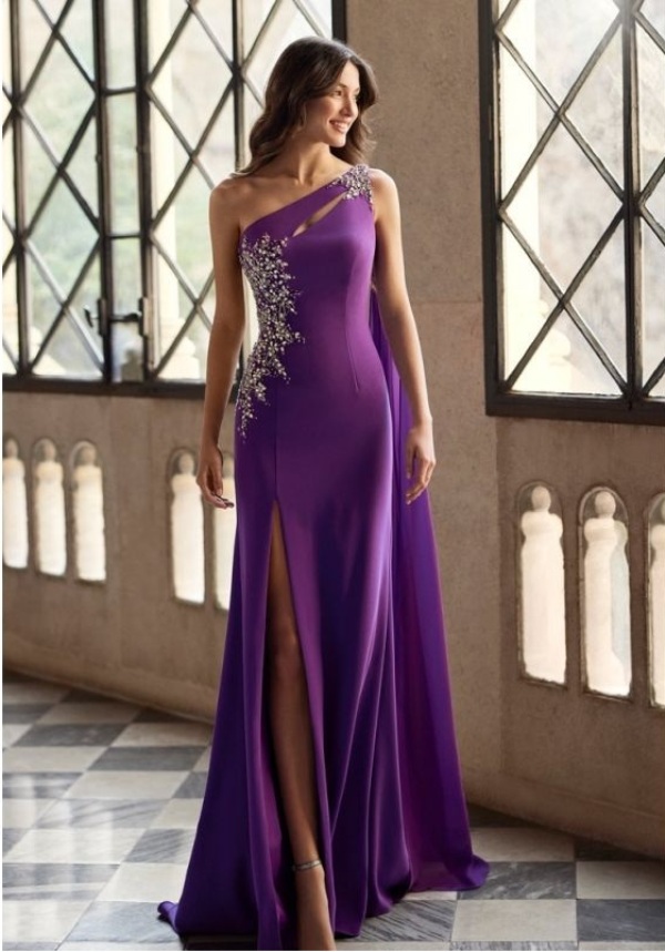 purple evening gown Dressing Up with Lavender for Formal Occasions