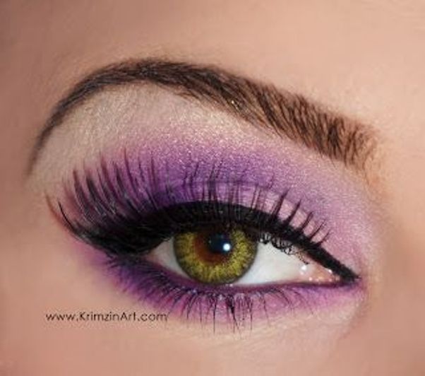 purple makeup looks for Hazel eyes