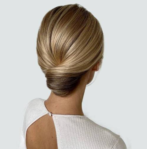 sleek and chic updo Hairstyles for Short Hair