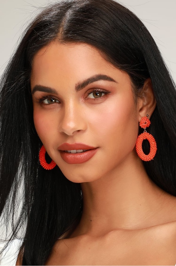 Orange earrings