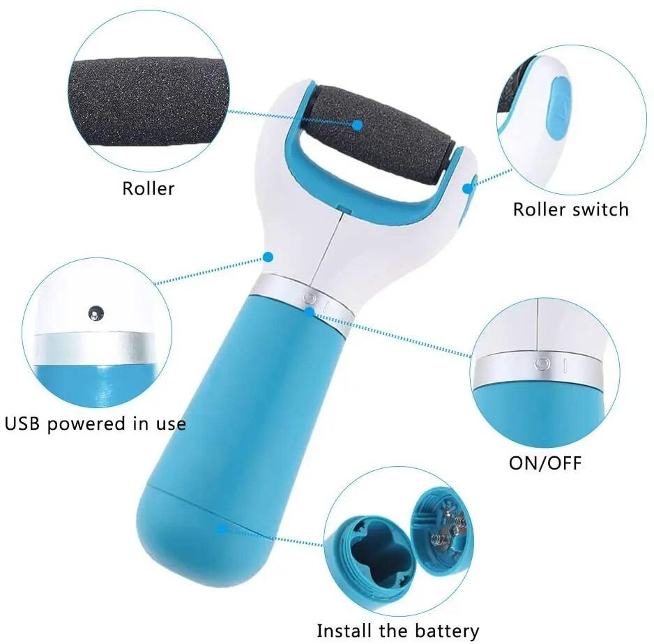 USB Rechargeable Electric Foot File with Vacuum: The Ultimate Callus Remover & Pedicure Tool
