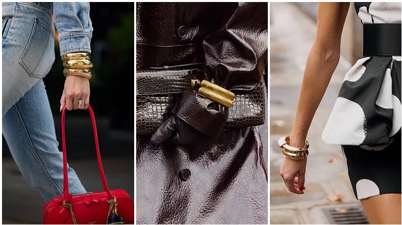 2. Chunky Gold Bangles